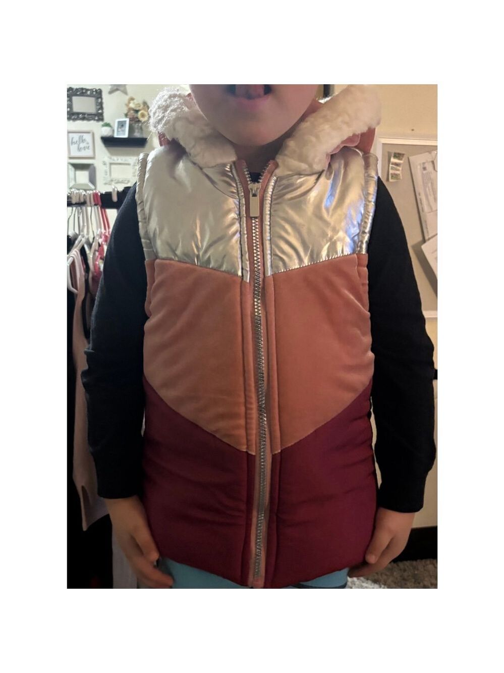 Satin Flowers Vest